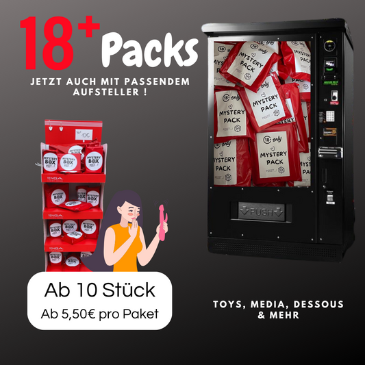 Secret Packs, Over 18 Mystery Erotic Packs for all types of vending machines, shops, stores, PoS
