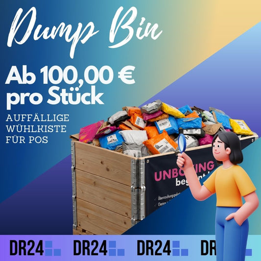 "Dump Bin" for Secret Packs - Sales-boosting pallet display for the point of sale